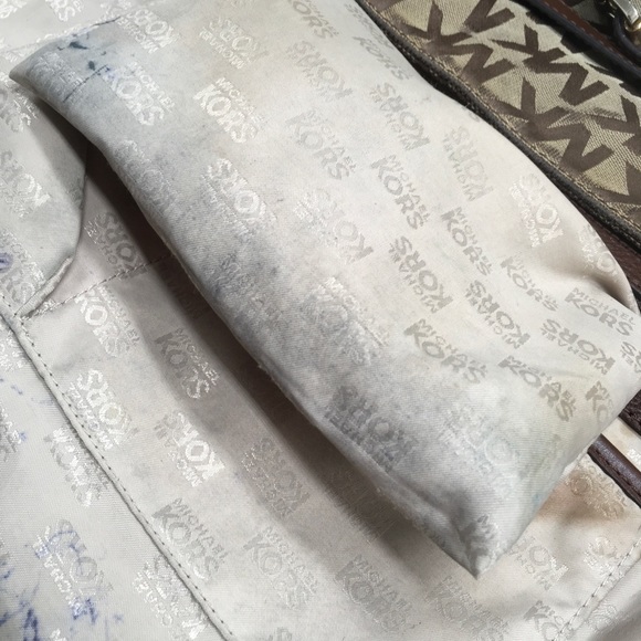 Michael Kors Signature JetSet Chain Tote Handbag 2Way Carry North/South - Picture 9 of 13